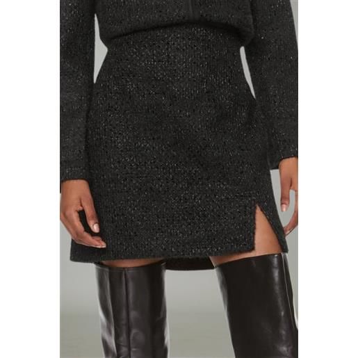 Rinascimento gonna donna dettagli in lurex nero xs