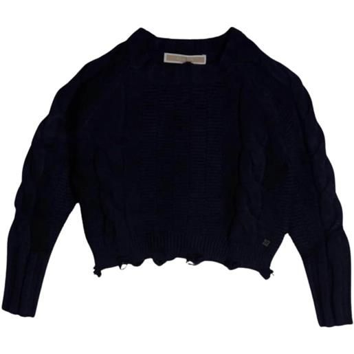 Kocca maglia bambina fondo sfrangiato nero 8a, 12a