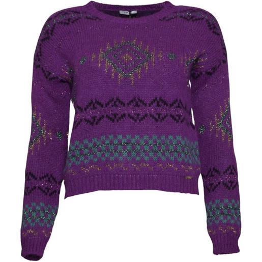 Liu Jo Kids liu jo maglia bambina con dettagli in lurex viola 12a