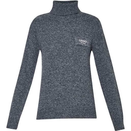 Liu Jo dolcevita donna con finto taschino logato grigio xl