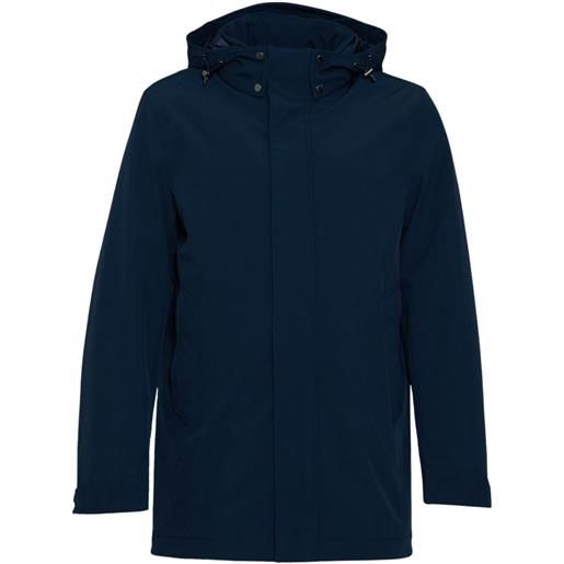 Woolrich giacca uomo soft shell barrow mac coat melton blue m, l, xl, xxl, xxxl