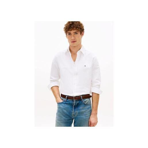 Tommy Hilfiger per uomo. Mw0mw35774 camicia oxford bianca vestibilità regolare [3182009], bianco, casual, cotone, manica lunga