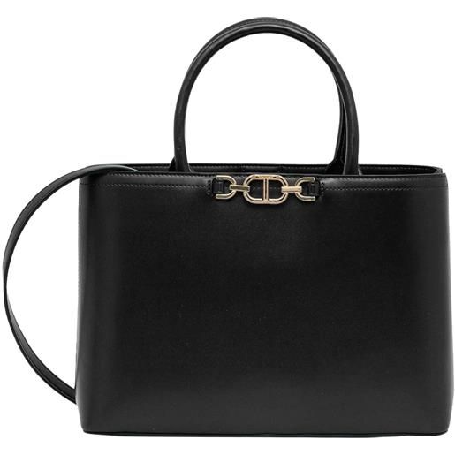 TWINSET borsa tote first class con logo su morsetto