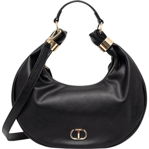 TWINSET borsa hobo eclipse con anelli e tracolla
