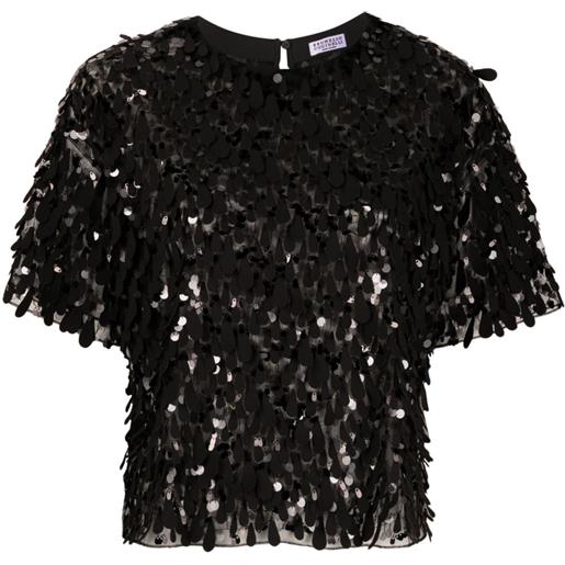 Brunello Cucinelli t-shirt jazz droplet con decorazione - nero