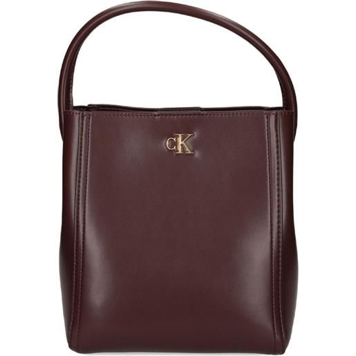 Calvin Klein borsa tote con logo - marrone