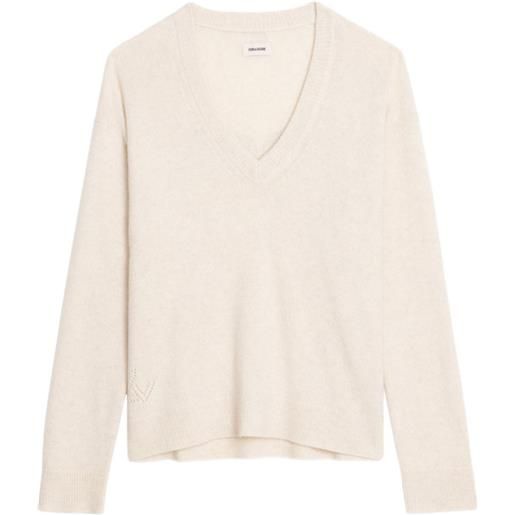 Zadig&Voltaire maglione mikyz con strass - toni neutri