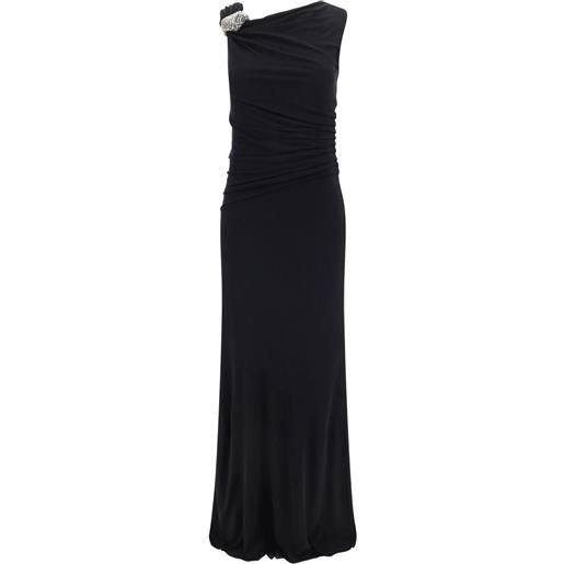 Alexander McQueen abito da sera asimmetrico - nero