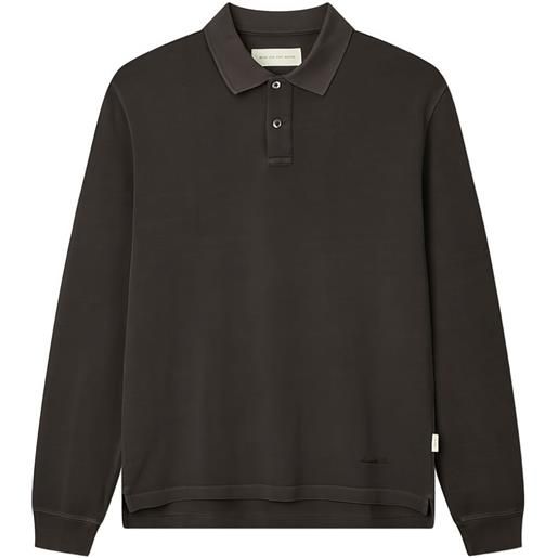 Man On The Boon. polo a maniche lunghe - grigio