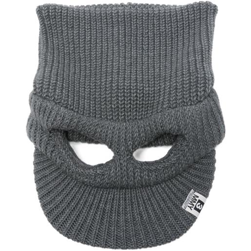 Maison MIHARA YASUHIRO passamontagna con occhielli - grigio