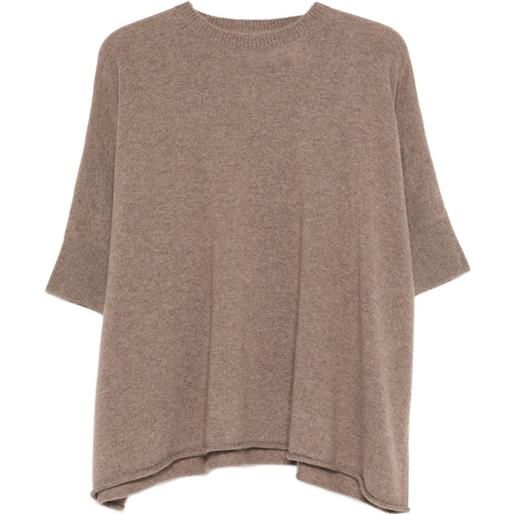 Vanisè top in maglia a maniche corte - marrone