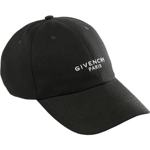 Givenchy cappello da baseball paris con ricamo - nero