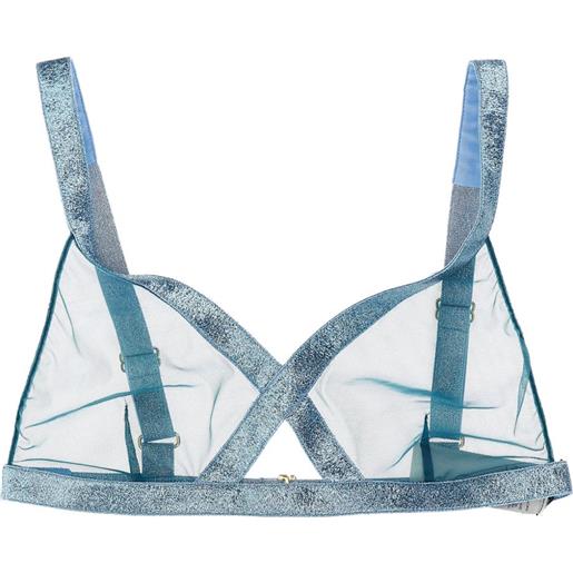 TOM FORD reggiseno con effetto iridescente - blu