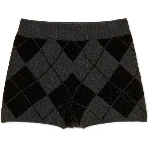 TWINSET shorts a rombi - nero