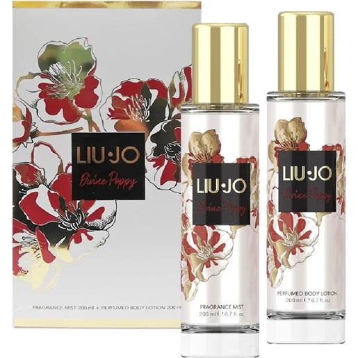 Liu Jo divine poppy cofanetto profumo corpo 200ml e latte corpo