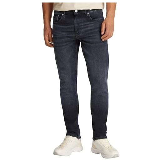 Calvin Klein Jeans calvin klein slim straight uomo, denim black, w29 / l32