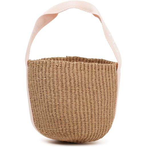 Chloé Kids borsa con logo - toni neutri