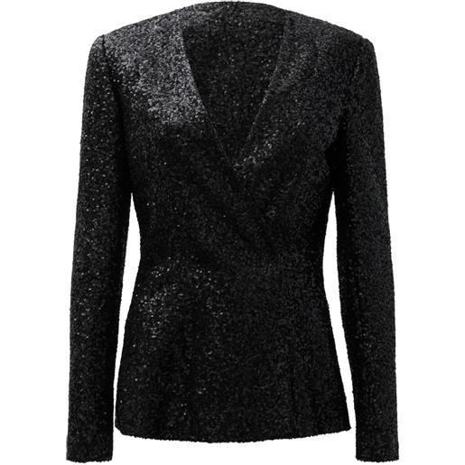 F.It blazer con paillettes - nero