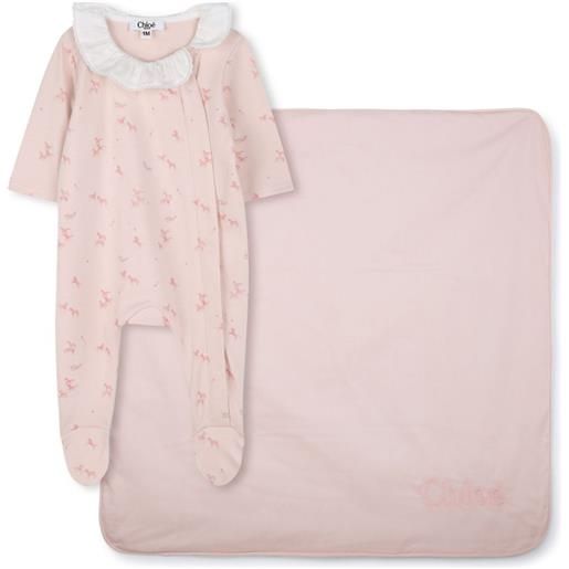 Chloé Kids pigiama con stampa grafica - rosa