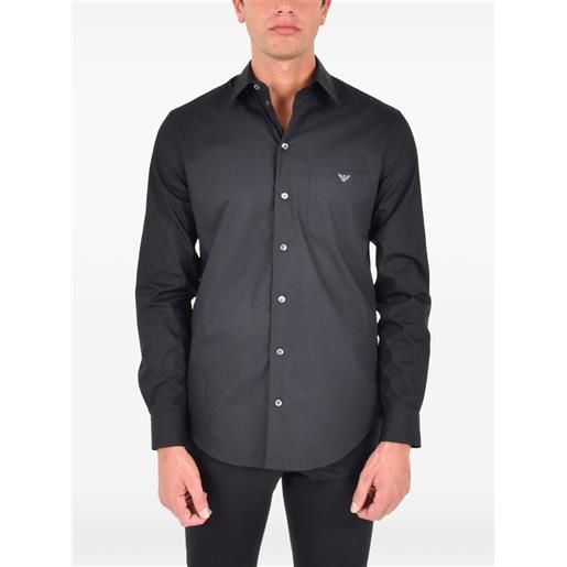 Emporio Armani camicia con logo - nero