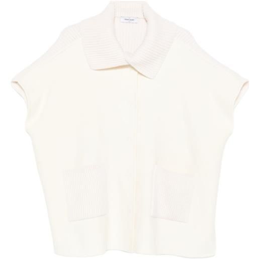 Gran Sasso piumino con colletto a coste - bianco