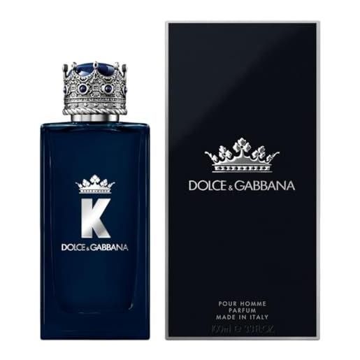 Dolce & Gabbana k eau de parfum uomo 100 ml, flacone blu con corona 10