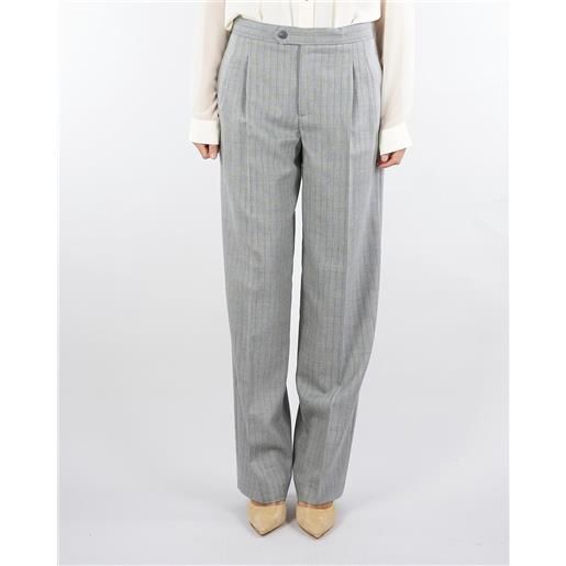 TWIN SET pantaloni sartoriali grigio in misto lana