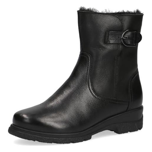 CAPRICE damen stiefel 9-26468-41, stivali a metà polpaccio donna, nappa nera, 38 eu larga
