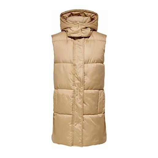 ONLY onldemy padded waistcoat otw noos - gilet trapuntato da donna, sabbia cubano, xs