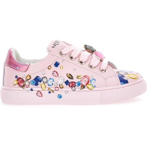 Monnalisa sneakers con strass e pietre