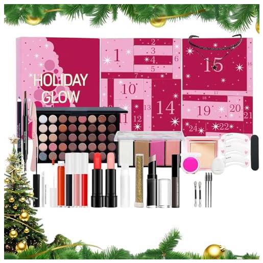 Lesunbak beauty christmas countdown - calendario 'avvento 2025, 24 giorni, set cosmetico per l'avvento con 24 scatole di bellezza, per donne e ragazze, kit regalo a