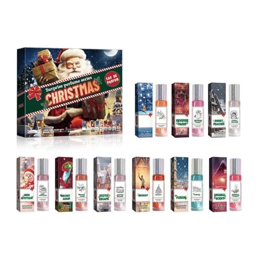 Generisch profumo calendario dell'avvento 2025, profumo di feromone natalizio, profumo di lunga durata, calendario dell'avvento da donna, per l'uso quotidiano