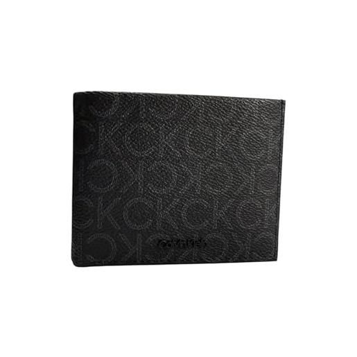 Calvin Klein must mono bifold 6cc w/bill, portafogli, uomo, nero
