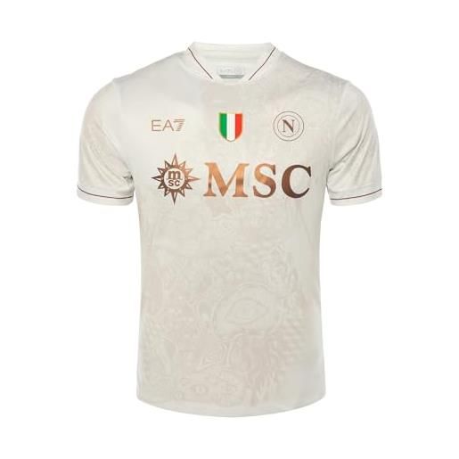 Ssc napoli maglia replica away 2025/2026, ea7 prodotto ufficiale, taglia m