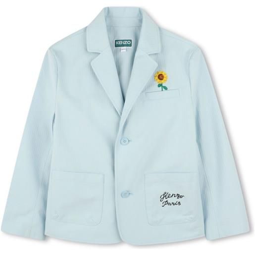 Kenzo Kids blazer con ricamo - blu