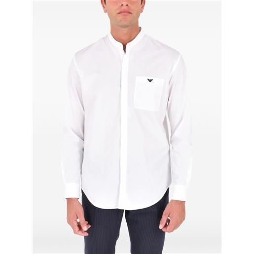 Emporio Armani camicia con logo - bianco