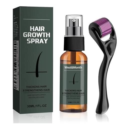 Funmo kit crescita barba uomo, kit per la crescita della barba, 0,5 mm beard roller, siero per la crescita della barba 30ml, stimola la crescita di barba per una rapida crescita e lspessimento della barba