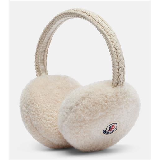 Moncler paraorecchie in teddy con logo