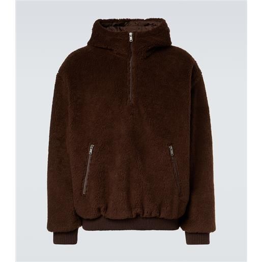 Prada giacca in teddy di misto lana