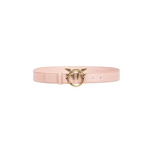 Pinko love berry h3 belt vitello set, cintura donna, o81q_cipria-antique gold, s