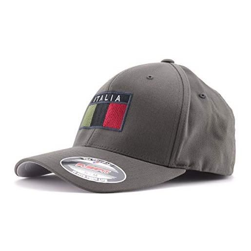 LA PATCHERIA cappellino uomo con visiera flexfit per softair berretto militare tattico, cappello donna e ragazzo unisex trucker resistente - LA PATCHERIA - bandiera italia con visiera (s/m)
