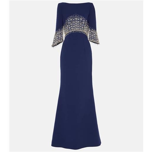 Jenny Packham abito lungo electra in crãªpe