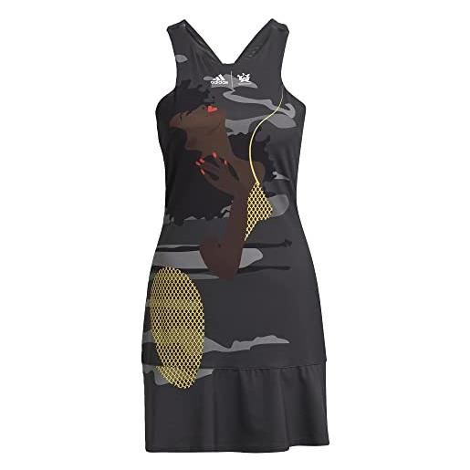 adidas vestito da tennis da donna new york, carbone, s