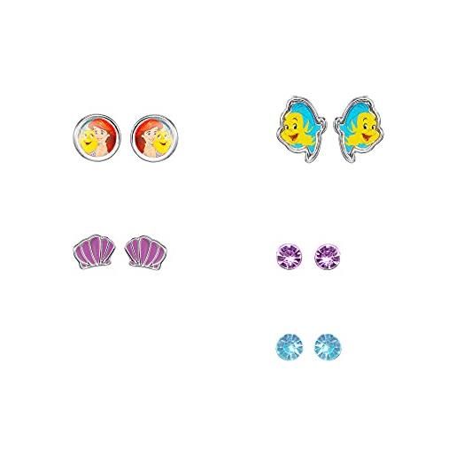 Disney set di orecchini Disney per bambine in ottone con la sirenetta