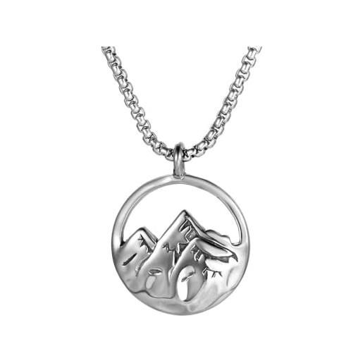 Collana montagna personalizzata, ciondolo con le tue montagne