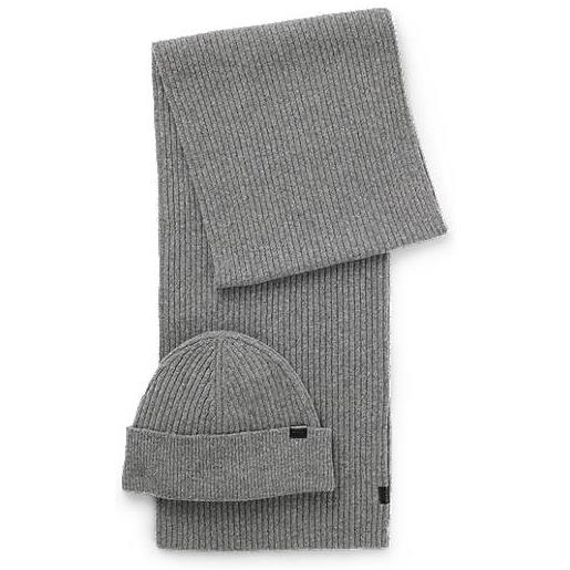 BOSS set con cappello e sciarpa in confezione regalo, argento