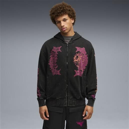 PUMA felpa con cappuccio e zip la. Melo supernova da uomo, abbigliamento, nero, xl