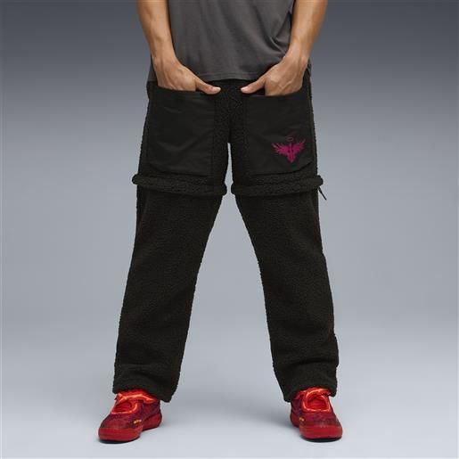 PUMA pantaloni in sherpa la. Melo supernova da uomo, abbigliamento, nero, s