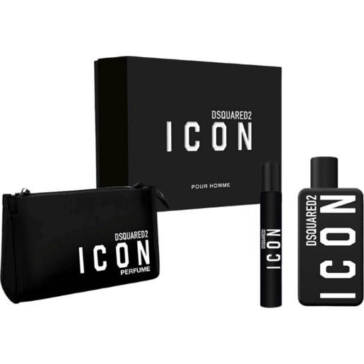 Dsquared2 icon for him eau de parfum - set 100ml + mini 10ml + trousse