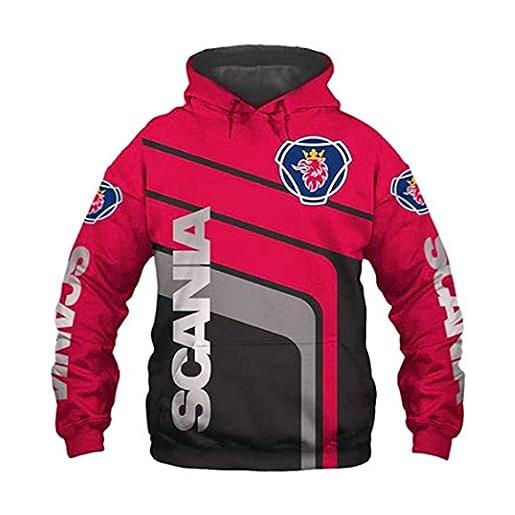 BLPOTA comoda felpa con cappuccio da uomo per scania manica lunga activewear stampa 3d giacca con tasche felpe maglioni felpa con cappuccio cappotto con cappuccio-b||l